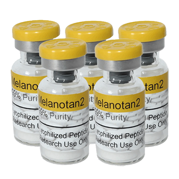 5 flesjes Melanotan 2 poeder, middel voor huidpigmentatie